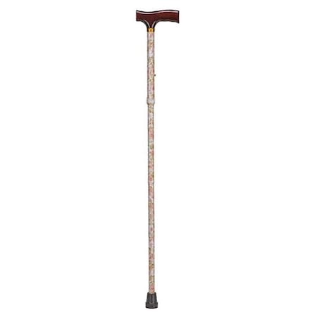 Duro-Med Duro-Med 502-1325-9906 Designer Folding Cane - Derby Handle - Beige Floral 502-1325-9906